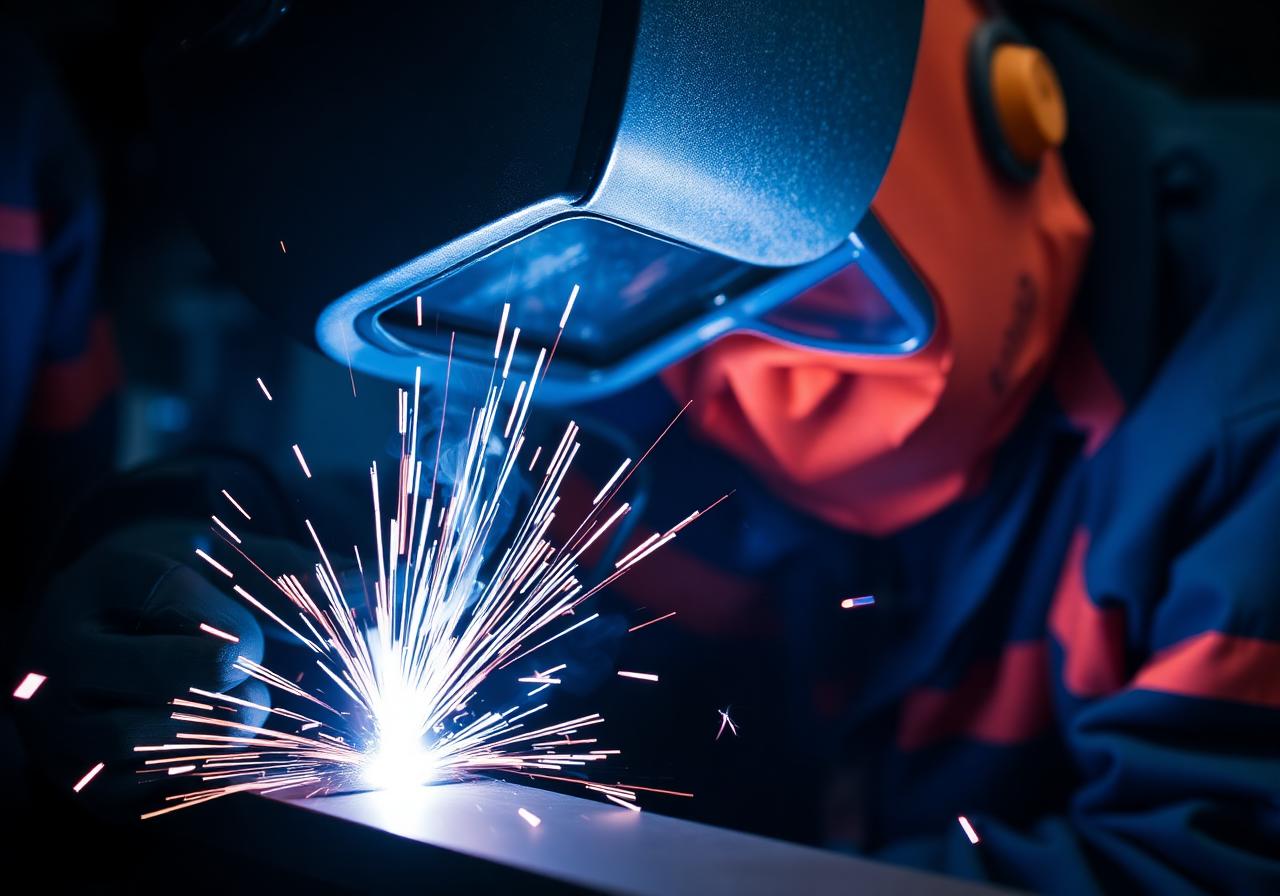 NR Engineering coded welder at work in our Drogheda workshop